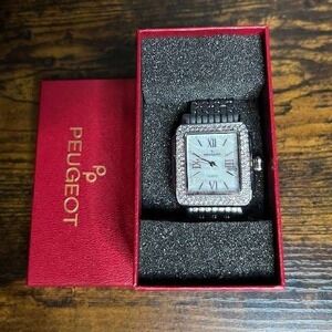 Peugeot Women's Quartz Watch with Crystal Bezel and Bracelet